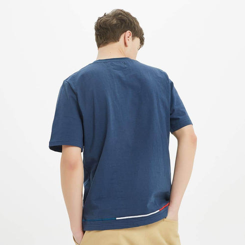 Boysnextdoor 深藍色拼接口袋T-Shirt